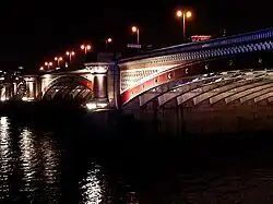 Blackfriars Bridge at night