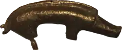 Colour photograph of the Guilden Morden boar