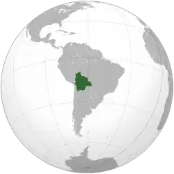 Location of Bolivia