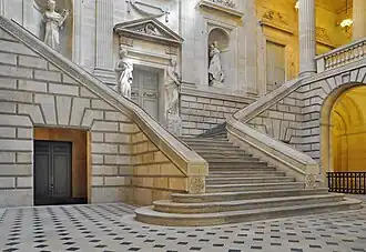 Stairway of the Grand Theater of Bordeaux, Bordeaux, France, by Victor Louis, 1777-1780[68]