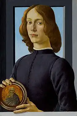 Portrait of a Young Man Holding a Roundel, c. 1480–85, private collection[87]