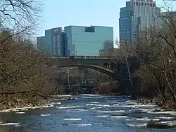 Brandywine Creek in Brandywine Park near downtown Wilmington in February 2007, looking downstream toward Washington Street Bridge