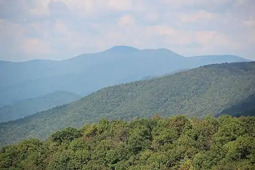 25. Brasstown Bald in Georgia (background mountain)