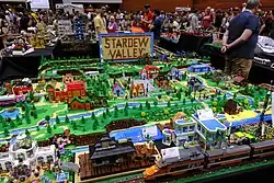 Picture of a Lego recreation of Stardew Valley at BrickCon 2024