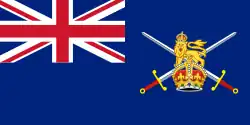 Same as previous flag, with the British lion and the crown