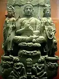 Kushan period Buddha Triad.