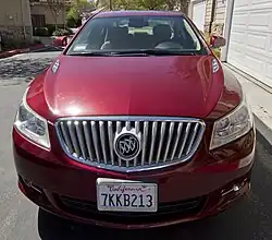 Front of a 2nd generation Buick LaCrosse, showing re-introduced VentiPorts.