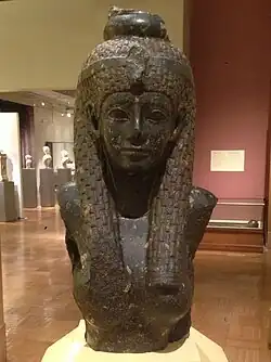 A granite Egyptian bust of Cleopatra from the Royal Ontario Museum, mid-1st century BC