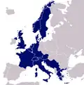 1959 (13 members): Austria joins (1954–1990 borders)