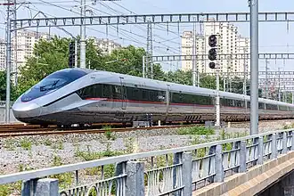 The CR450BF, the fastest of the Fuxing Trains
