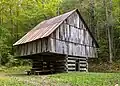 A cantilever barn in rural Tennessee