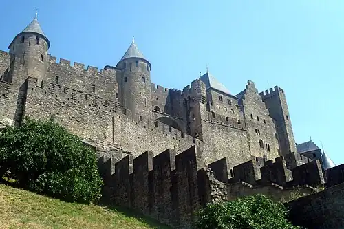 Restored outer walls of the medieval Cité de Carcassonne (13th–14th century)