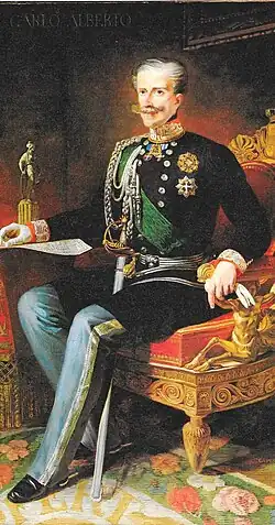 Portrait of Charles Albert, father of Victor Emmanuel II