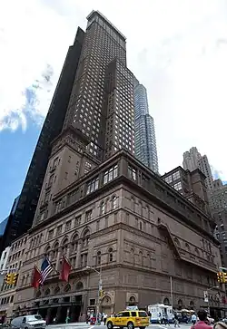 Exterior of Carnegie Hall in New York