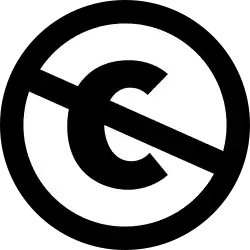 Circled C with overlaid backslash