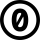 Circled zero with slash