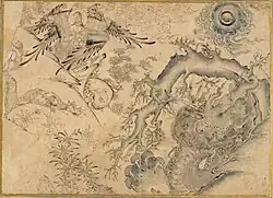Celestial Vision, Jalayirid drawing combining European and Chinese style. Baghdad or Tabriz, c. 1375–1400. TSMK, H. 2153