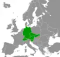 Central Europe, as defined in the French Encylopédie Larousse (2009)