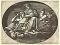 Ceres Seated on Clouds with Two Goddesses and Two Putti, from a series of eight compositions after Francesco Primaticcio's designs for the ceiling of the Ulysses Gallery (destroyed 1738–39) at Fontainebleau