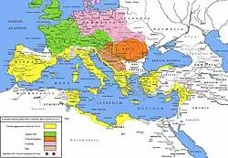 The Roman Republic and its neighbours in 58 BC