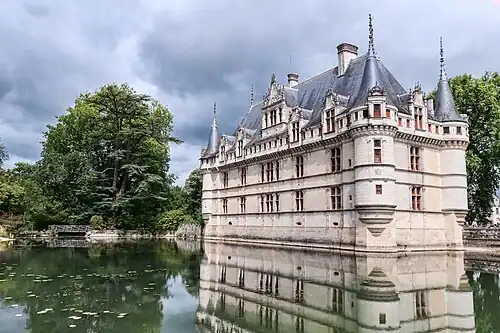 Northern Renaissance - Château d'Azay-le-Rideau, Loire, France, unknown architect, 1518–1527[178]
