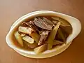 Chayote with beef (Philippines).