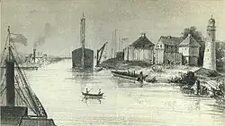 Near the mouth of the Chicago River 1838