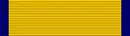 Width-44 golden yellow ribbon with width-2 ultramarine blue stripes at the edges