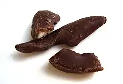 Chocolate-coated citrus peel