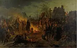 Frederick listening to his troops sing.