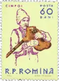 Romanian cimpoi player