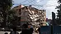 Collapsed building in Mexico City