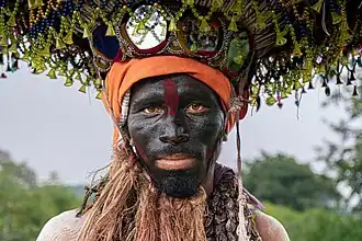 A Gond tribe member during the Dandari festival in Jainoor, Telangana. The Gond religion predates the Hindu synthesis of the mid-first-millennium BCE.