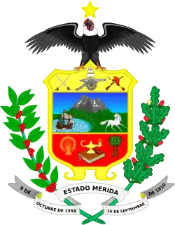 Coat of arms of State of Mérida, Venezuela.