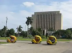 Three-wheeled Coco taxis in Havana, Cuba