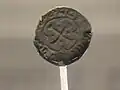 A copper coin of King David IV of Georgia