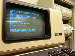 Video display terminal showing Colossal Cave Adventure
