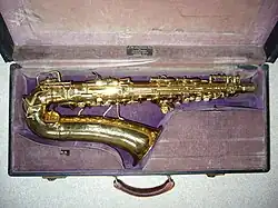 Conn 6M "Lady Face"[55] brass alto saxophone (dated 1935) in its original case