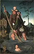 St. Christopher Carrying the Infant Jesus by Lucas Cranach the Elder, c. 1519
