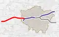 Map of Crossrail with Reading section
