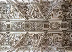Details of the barrel vault ceiling over the choir