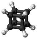Ball-and-stick model of cubane