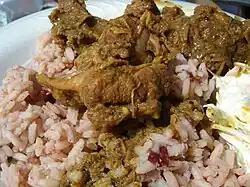 Goat curry and rice at the Notting Hill Carnival