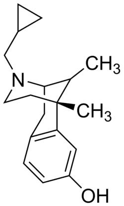 Chemical structure of Cyclazocine.