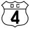 District of Columbia Route 4 marker