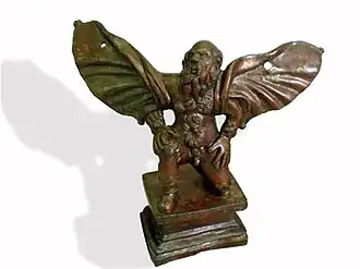 Small bronze sculpture of Daedalus, 3rd century BC; found on Plaoshnik, North Macedonia