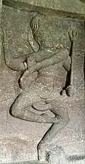 8th-century Nataraja in Kailasa temple (Cave 16), Ellora Caves