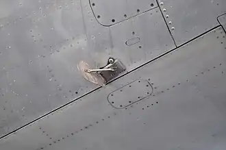 A Cooper vane in the unlocked position