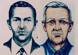 Composite sketch showing an age-progressed Cooper