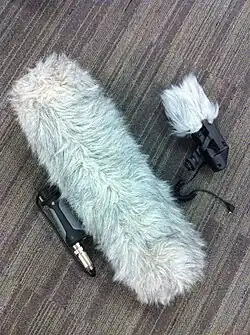 Dead cat and a dead kitten windscreens. The dead kitten covers a stereo microphone for a DSLR camera. The difference in name is due to the size of the enclosure.